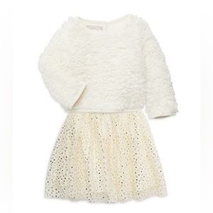 PIPPA & JULIE Little Girl's 2-Piece Sweatshirt & Star Skirt Set